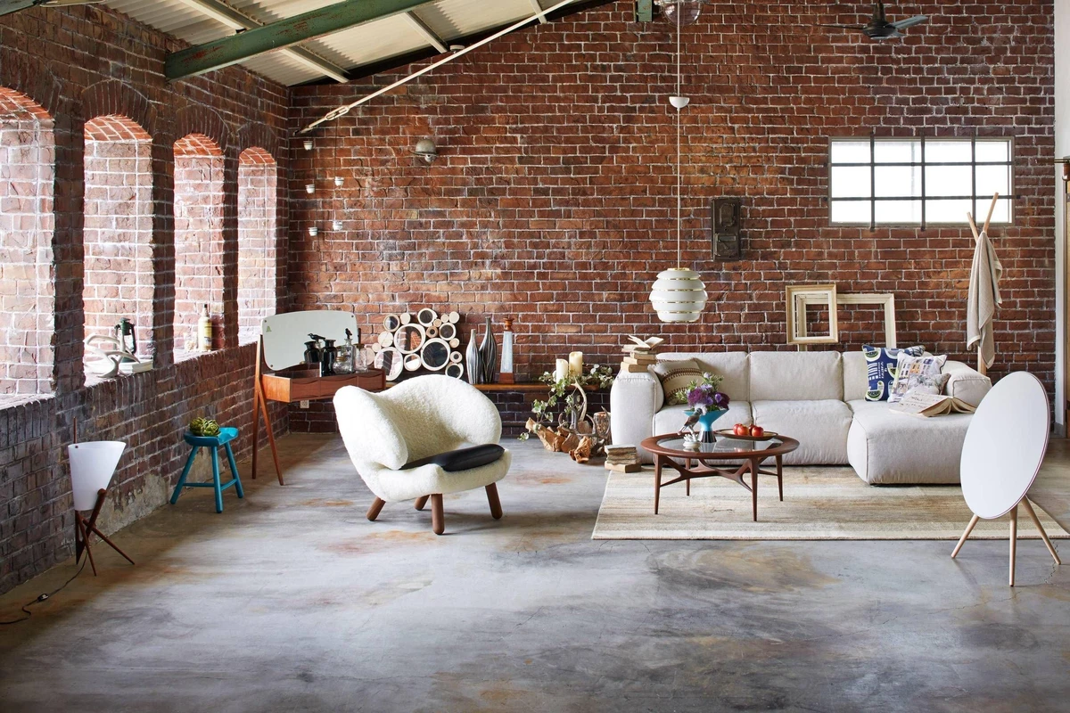 гостиная в лофтовом стиле